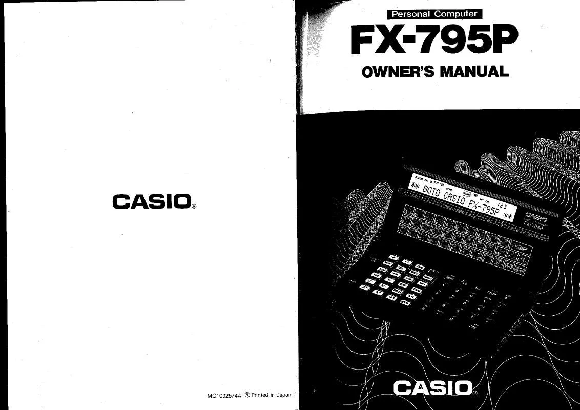 Mode d'emploi CASIO FX-795P