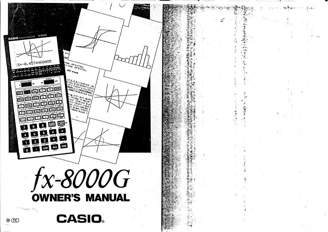 Mode d'emploi CASIO FX-8000G