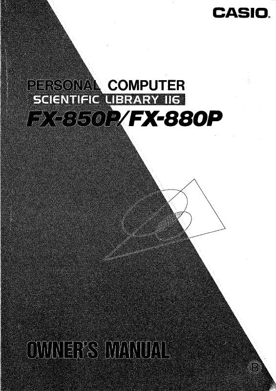 Mode d'emploi CASIO FX-850P