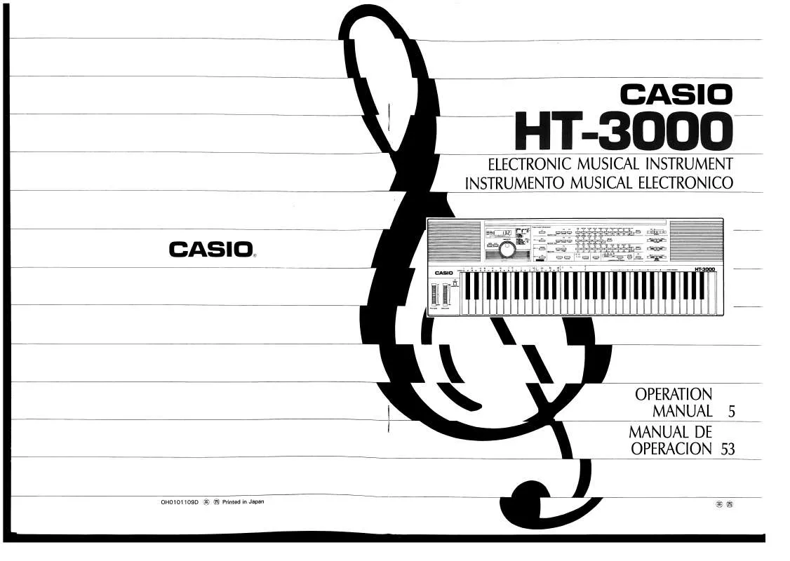 Mode d'emploi CASIO HT-3000