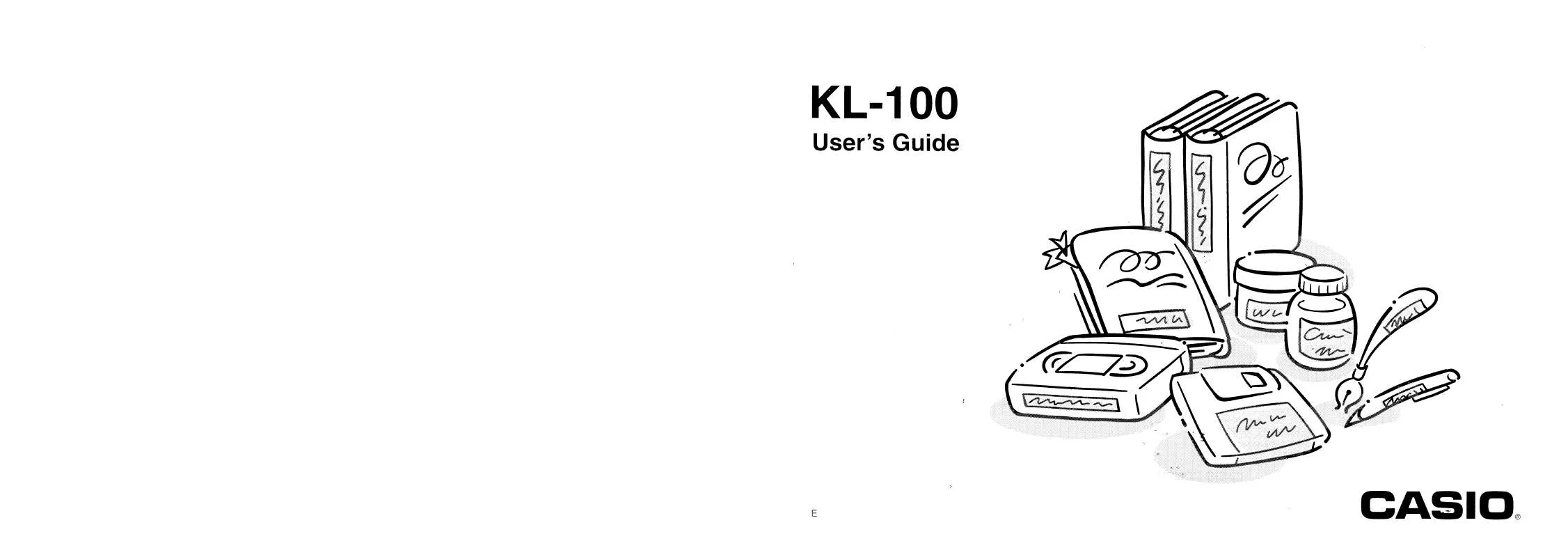 Mode d'emploi CASIO KL-100