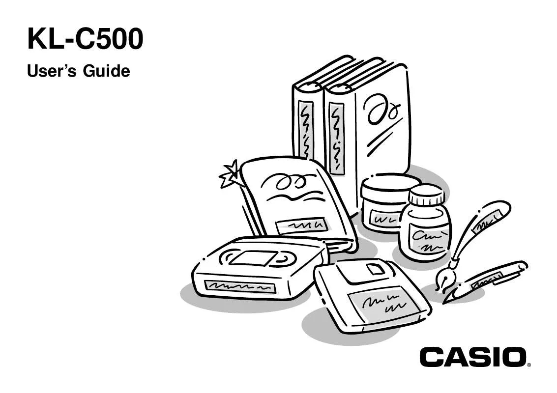 Mode d'emploi CASIO KL-C500