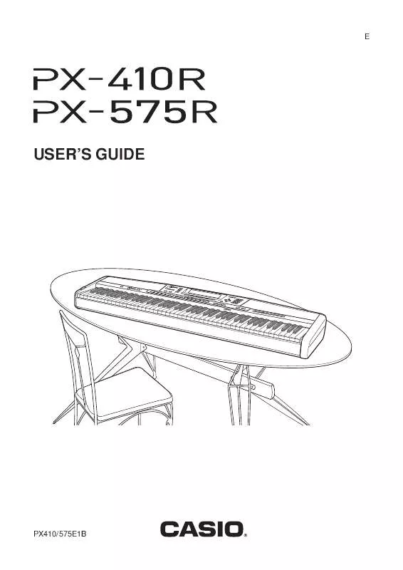 Mode d'emploi CASIO PRIVIA PX-410R