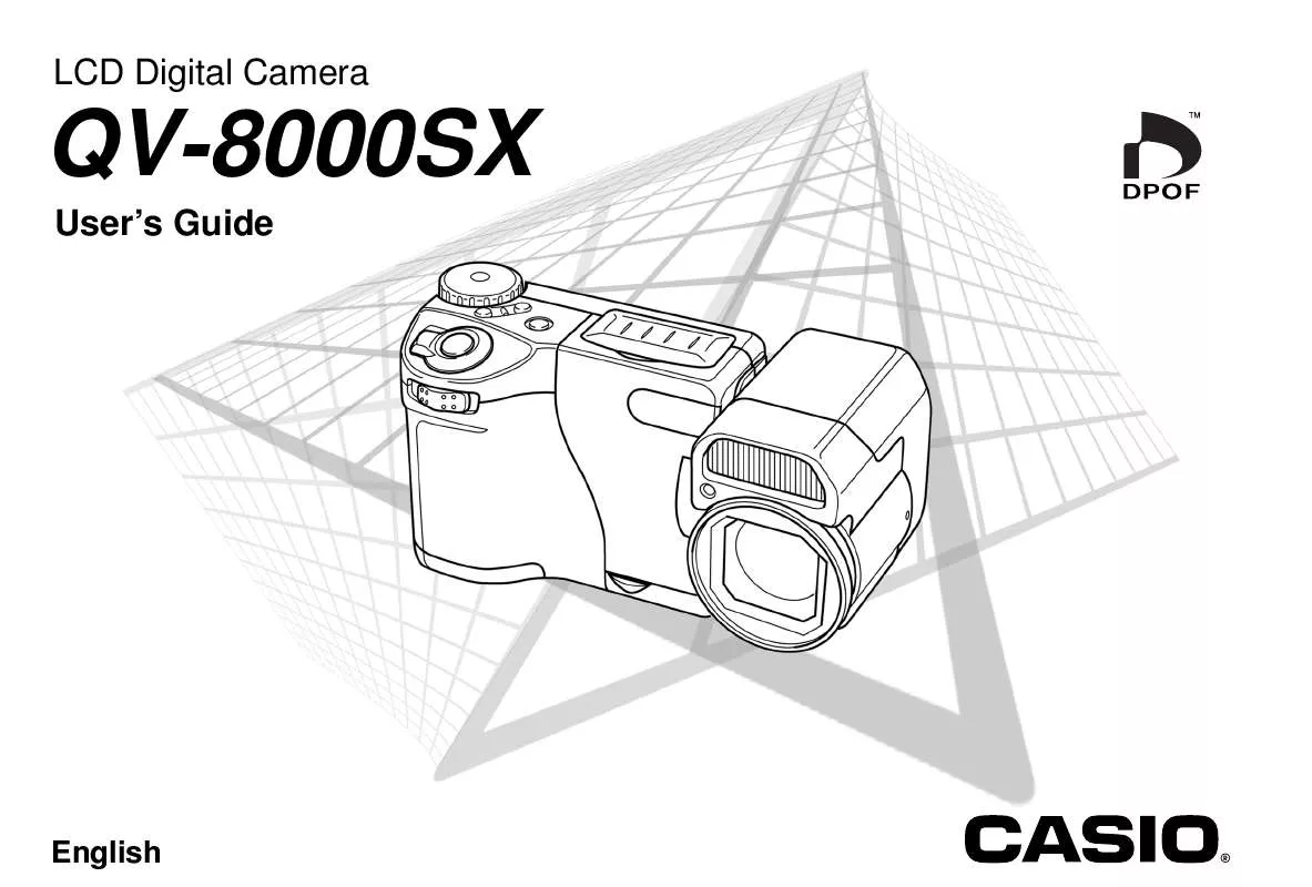 Mode d'emploi CASIO QV-8000SX