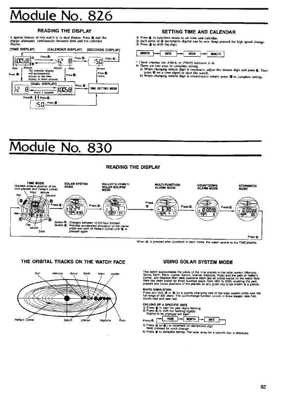 Mode d'emploi CASIO QW-830