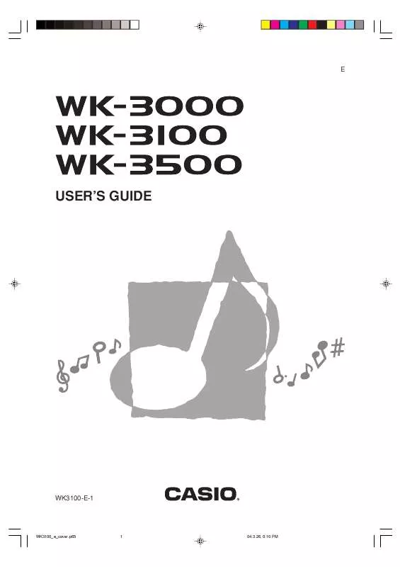 Mode d'emploi CASIO WK-3000