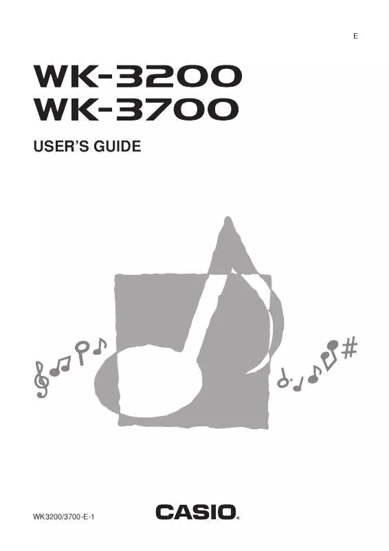 Mode d'emploi CASIO WK-3700
