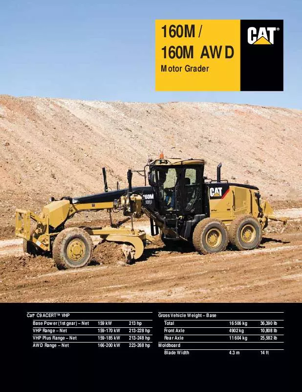 Mode d'emploi CATERPILLAR 160M