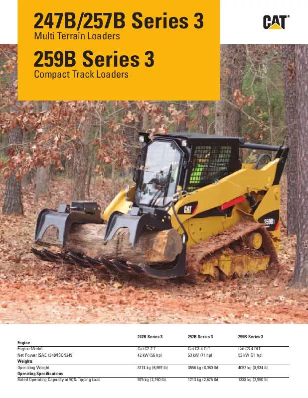 Mode d'emploi CATERPILLAR 247B SERIES 3