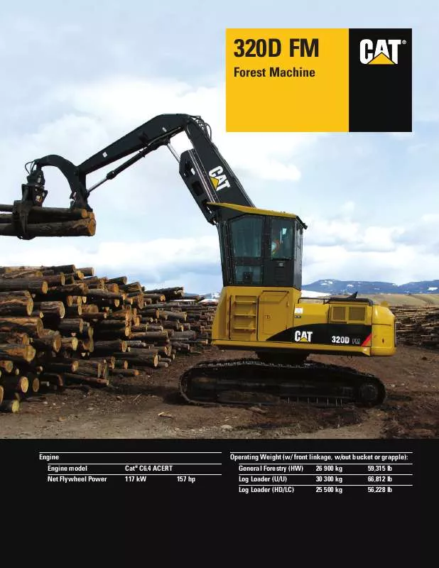 Mode d'emploi CATERPILLAR 320D FM