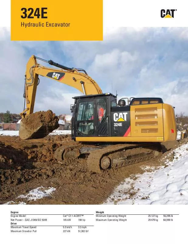 Mode d'emploi CATERPILLAR 324E