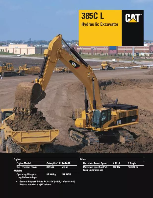 Mode d'emploi CATERPILLAR 385C L