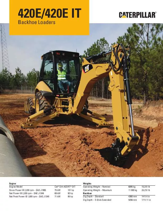 Mode d'emploi CATERPILLAR 420E IT