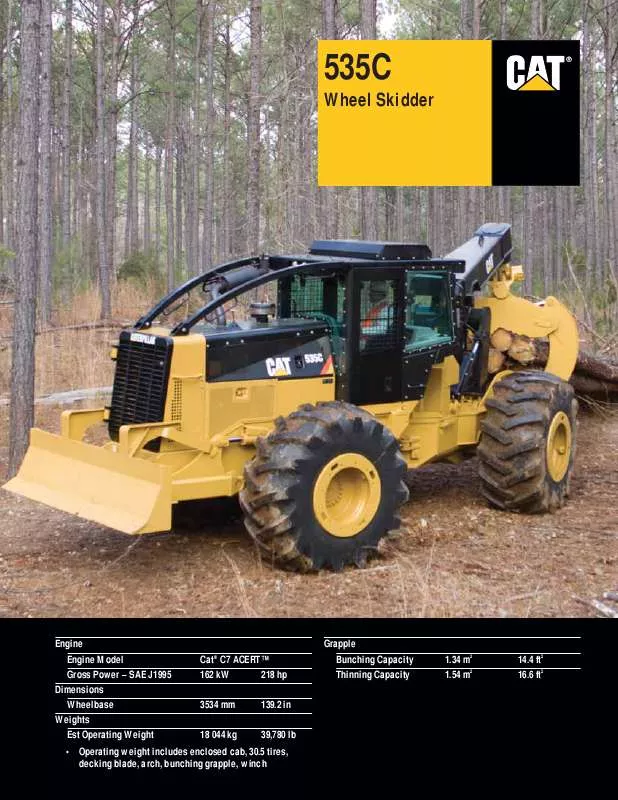 Mode d'emploi CATERPILLAR 535C