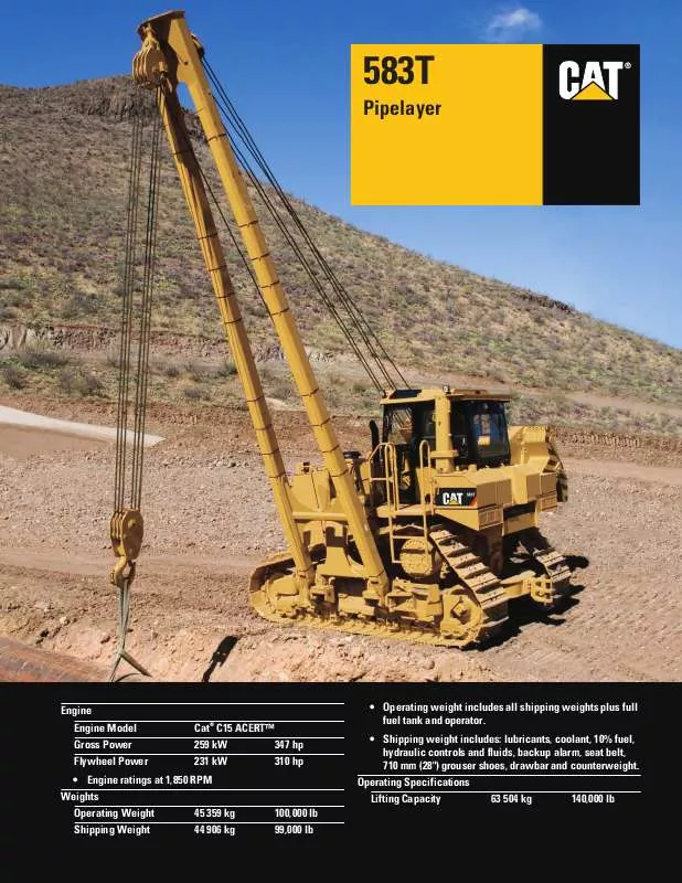 Mode d'emploi CATERPILLAR 583T