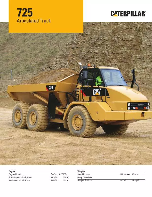 Mode d'emploi CATERPILLAR 725