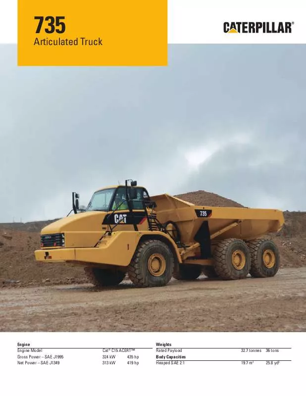 Mode d'emploi CATERPILLAR 735