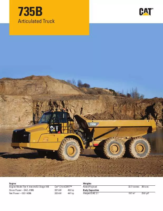 Mode d'emploi CATERPILLAR 735B