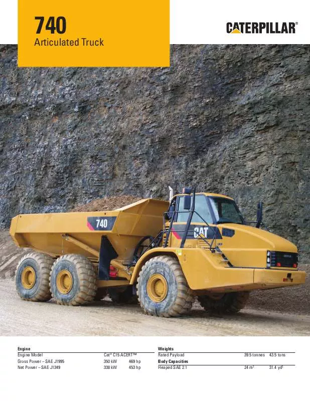 Mode d'emploi CATERPILLAR 740