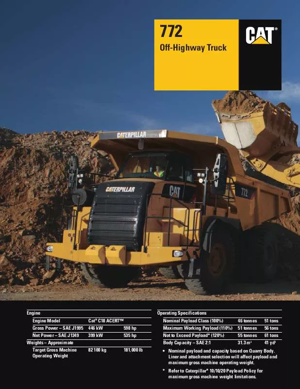 Mode d'emploi CATERPILLAR 772