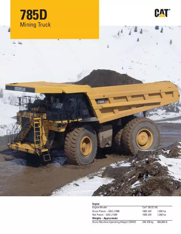 Mode d'emploi CATERPILLAR 785D