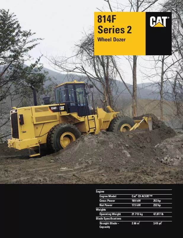 Mode d'emploi CATERPILLAR 814F SERIES 2