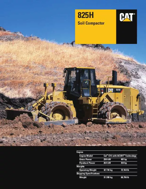 Mode d'emploi CATERPILLAR 825H