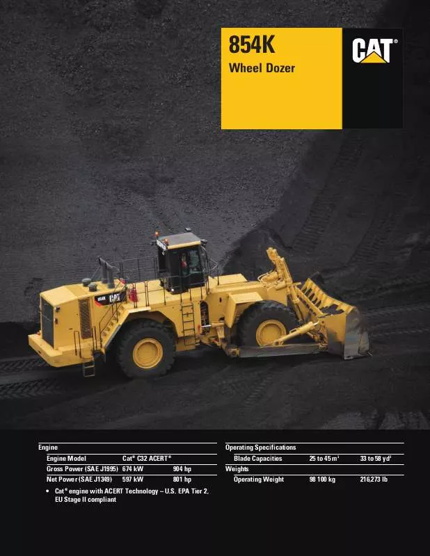 Mode d'emploi CATERPILLAR 854K