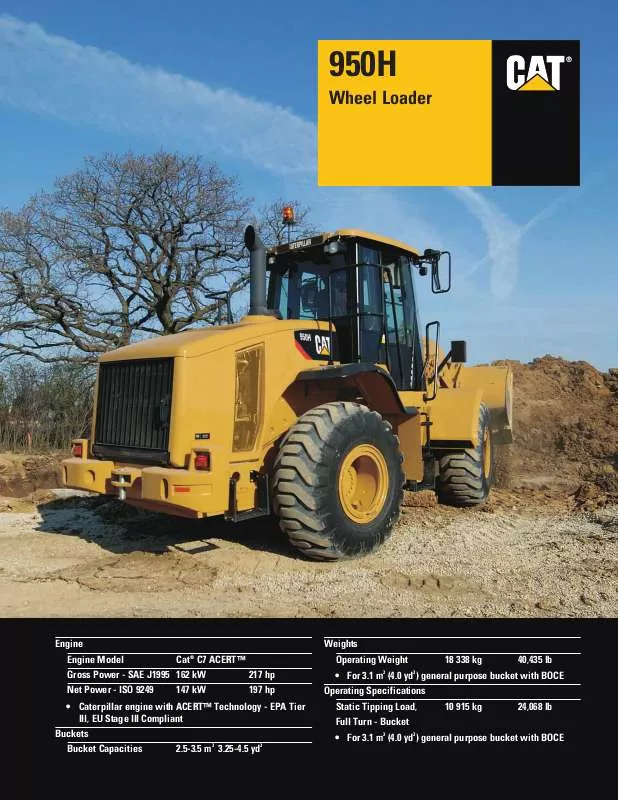 Mode d'emploi CATERPILLAR 950H