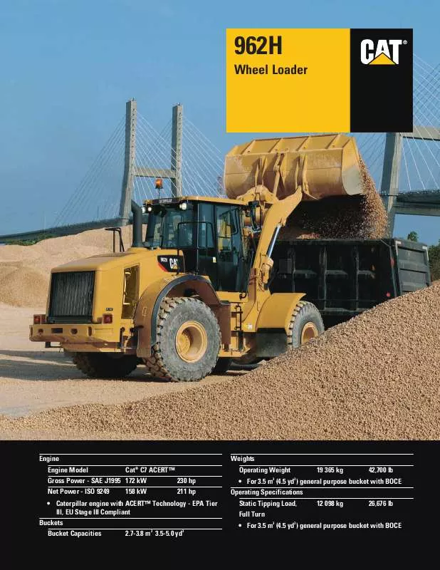 Mode d'emploi CATERPILLAR 962H