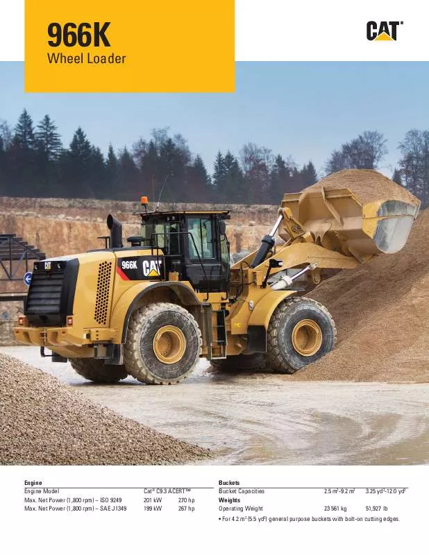 Mode d'emploi CATERPILLAR 966K