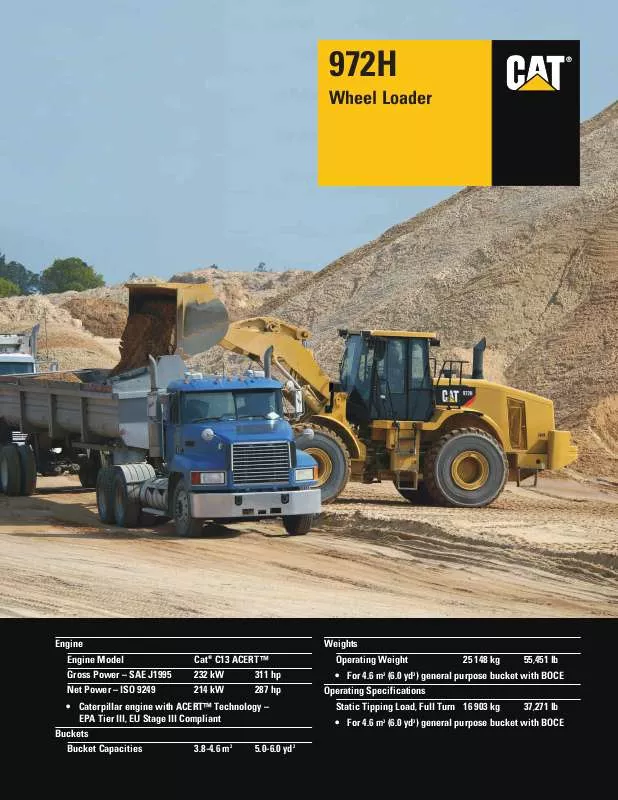 Mode d'emploi CATERPILLAR 972H