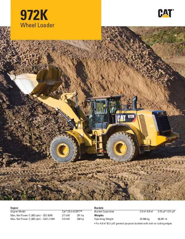 Mode d'emploi CATERPILLAR 972K