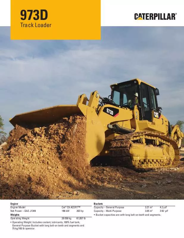 Mode d'emploi CATERPILLAR 973D