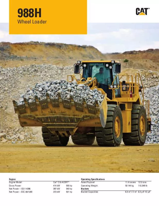 Mode d'emploi CATERPILLAR 988H