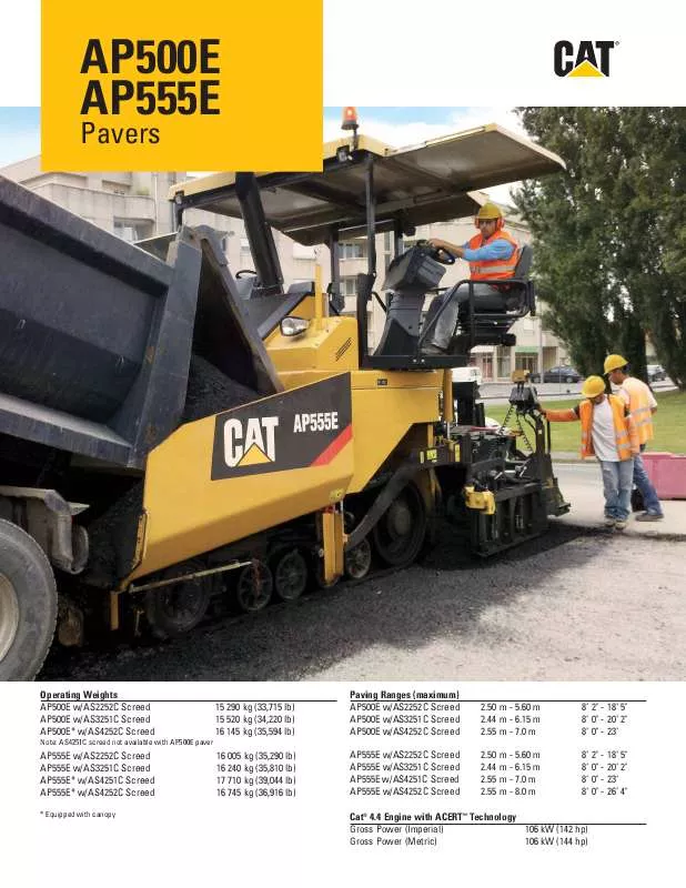 Mode d'emploi CATERPILLAR AP555E