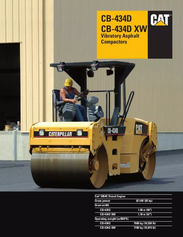 Mode d'emploi CATERPILLAR CB-434D XW