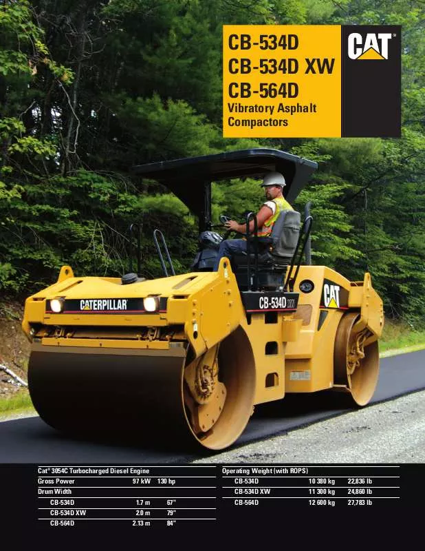 Mode d'emploi CATERPILLAR CB-534D XW