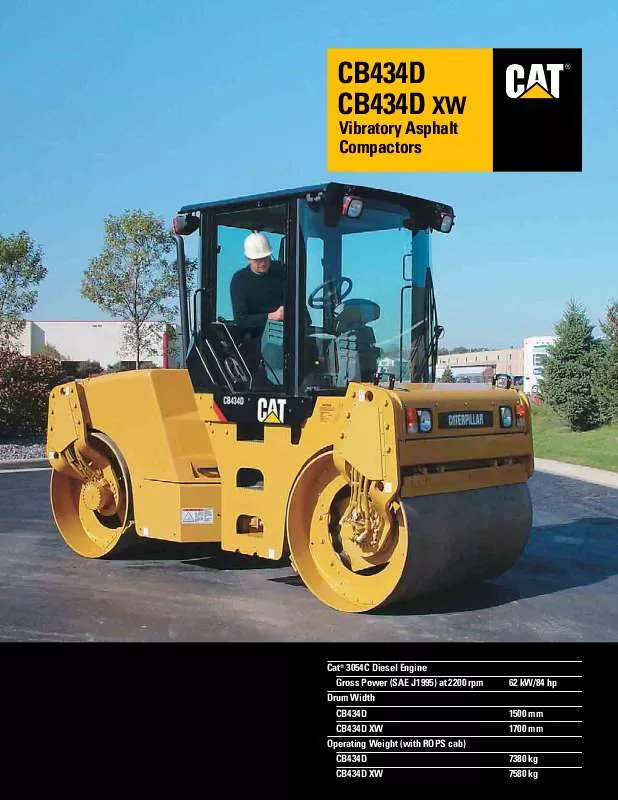 Mode d'emploi CATERPILLAR CB434D