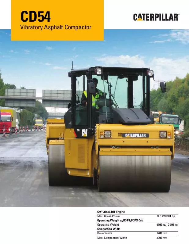 Mode d'emploi CATERPILLAR CD54