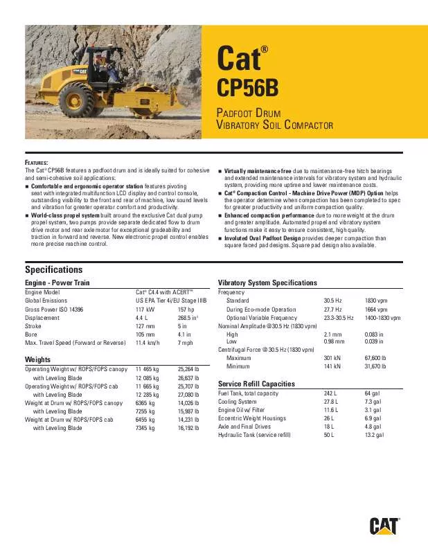 Mode d'emploi CATERPILLAR CP56B