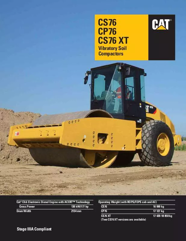 Mode d'emploi CATERPILLAR CP76