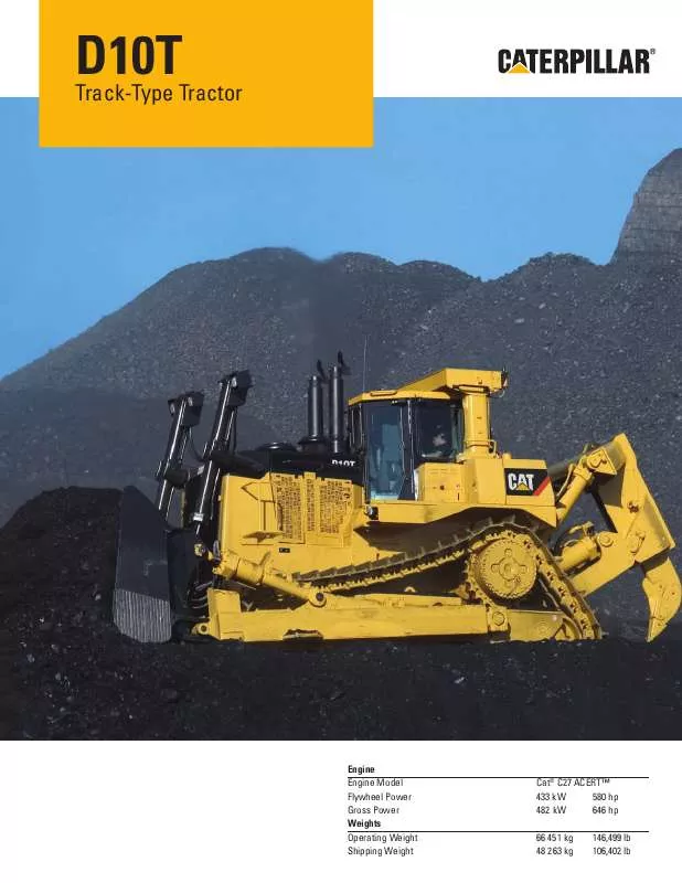 Mode d'emploi CATERPILLAR D10T