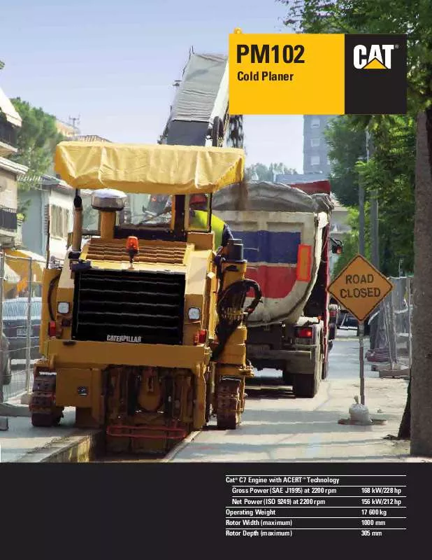 Mode d'emploi CATERPILLAR PM102