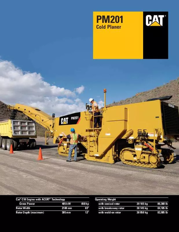 Mode d'emploi CATERPILLAR PM201