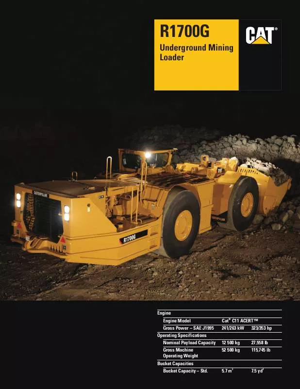 Mode d'emploi CATERPILLAR R1700G