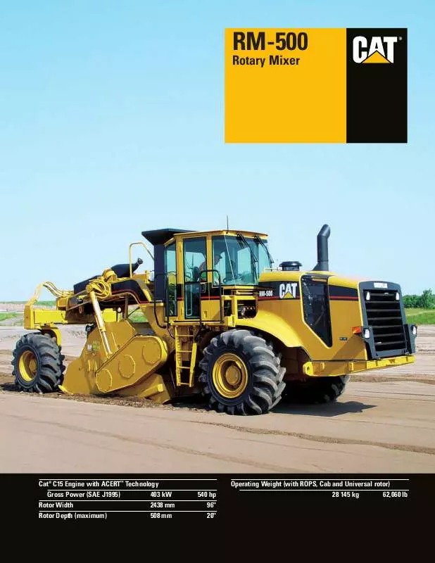 Mode d'emploi CATERPILLAR RM-500