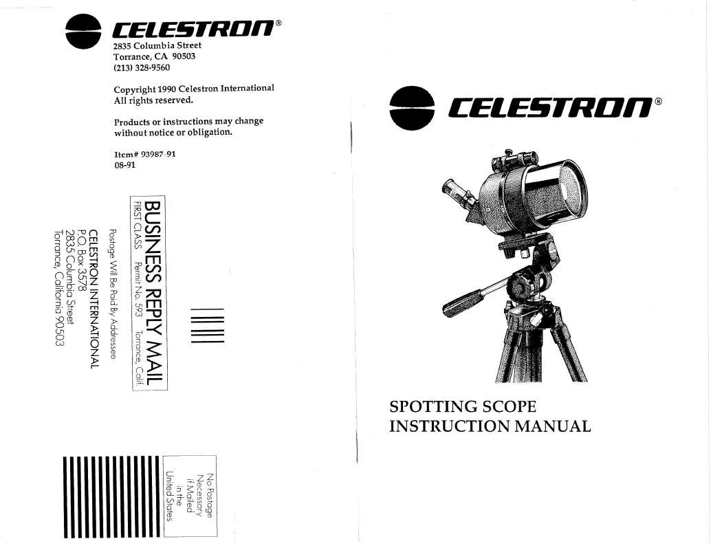 Mode d'emploi CELESTRON C60-E