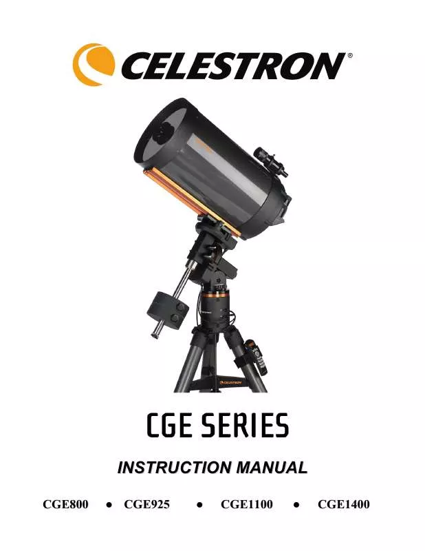 Mode d'emploi CELESTRON CGE800