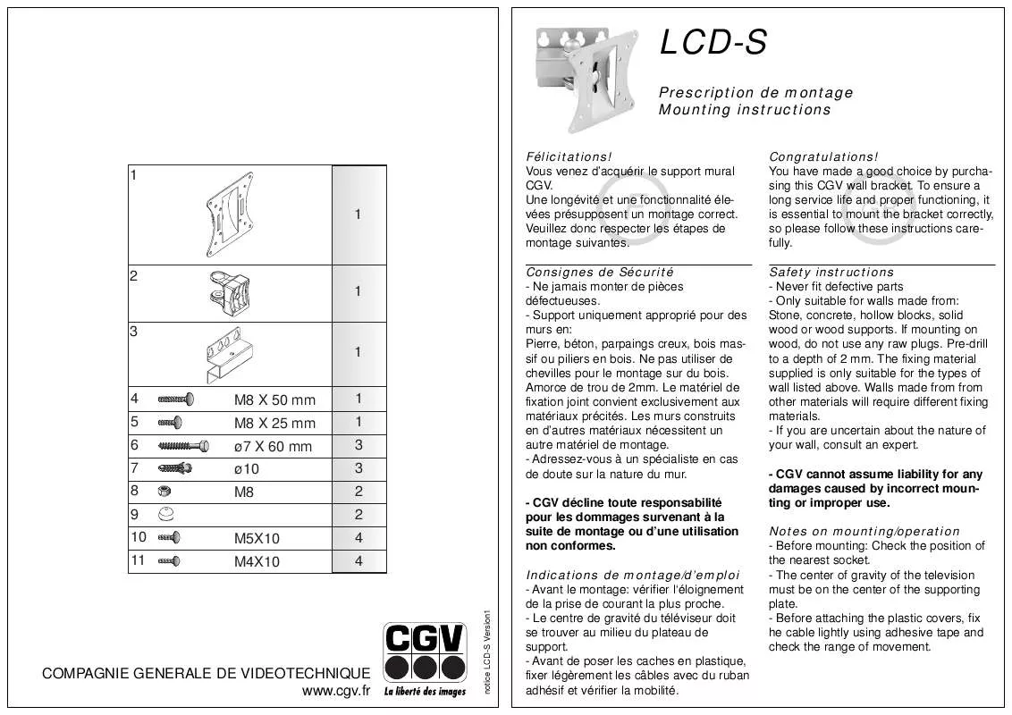 Mode d'emploi CGV LDC-S